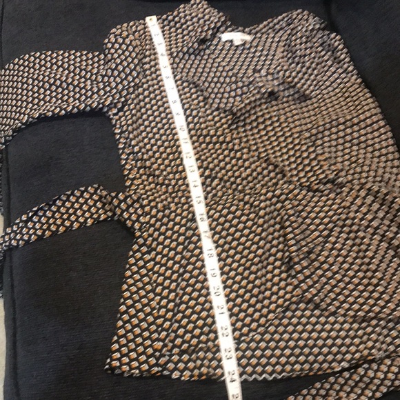 Max Studio Ruffle Wrap Front V-neck Tie Elastic Waist Long Sleeve Top-XS - Picture 10 of 11